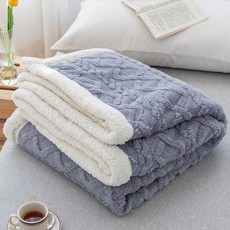 Allo de 麻花雙層加厚露營毯