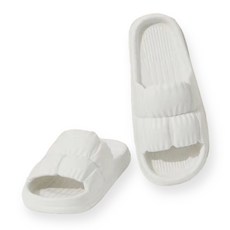 릴렉스픽 여성용 퐁신퐁신 미끄럼방지 똥 슬리퍼 화이트, 1개, 1개