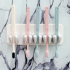 Silivas 牙刷系列-白色牙刷架掛鉤剃須刀架掛鉤懸浮無孔無膠浴室配件, 象牙白, 1套