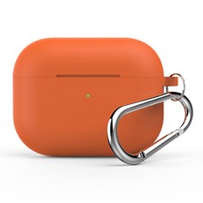 Ilecto Apple AirPods Pro 矽膠鑰匙圈保護殼, 橘色, APSKC-O