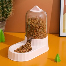 PASTEL PET 寵物簡約半自動餵食器 均碼, 1個, 粉色的