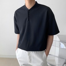 DANGOON 男款 Roy 亨利領抗皺短袖T恤