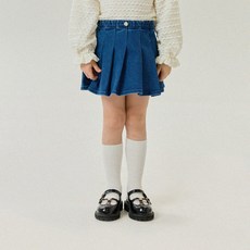 RIEBELLO 女童校園風牛仔裙