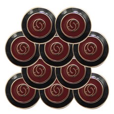Begin 鈕扣 18mm, 金葡萄酒色, 10個