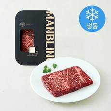 만블링 한우 등심 1++등급 스테이크용 (냉동), 1개, 200g