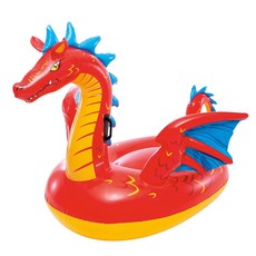 INTEX 龍形騎乘式泳圈 57577NP, 1個, 混合顏色