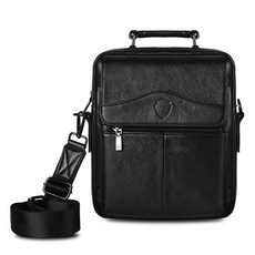 CAPACCI 男士皮革十字架CCI0004, 黑色