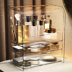 Market Plan Bezel 大容量化妝品收納盒, 1個, 透明