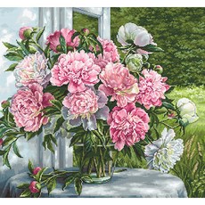 十字繡包 Luca S Peonies by window B594, 1套, 混合顏色