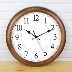 HotClock 400mm 高級原木掛鐘, 復古棕