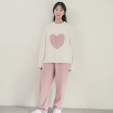 CocoDream 兒童心動愛心棉花糖超細纖維睡眠睡衣上下套裝