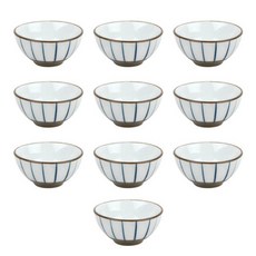五體舒暢A梳齒圓形酒杯, 棕色, 10個