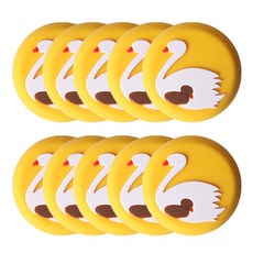 矽膠門把防撞墊, 天鵝款, 10入