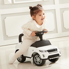 맘스아이 무소음바퀴 랜드로버 디스커버리 붕붕카, 화이트, 1개