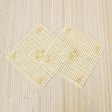 LEENDECO 竹製菱格麻將坐墊 2入, 竹色