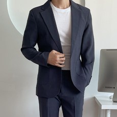 UNTAPPED 男士亞麻口袋單釦西裝外套 + 長褲套裝