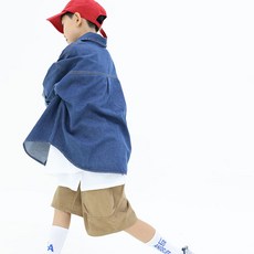 sonyun market 男童愛心標籤牛仔襯衫