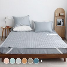 파코홈 아망떼 굿메이드 60수 샤틴 침대패드, 쉐도우블루