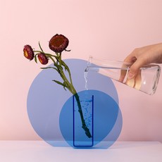 壓克力造型花瓶, 藍色