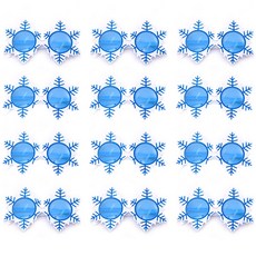 STUPID 雪花眼鏡, 白+藍, 12個