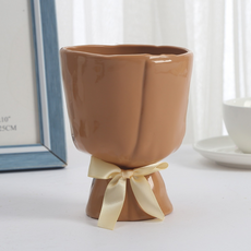 원더나인 귀여운 꽃다발 화분, 01 브라운