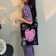 소리달 여성용 마리나 하트그림 경량 에코 숄더백