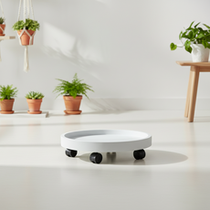 Join Made 移動式滾輪花盆底座 300, 白色, 1個