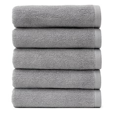 TOWEL TOKTOK 全時日常毛巾 140g 30支棉紗, 灰色的, 5條