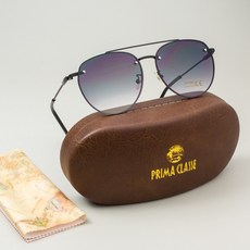 PRIMA CLASSE 男女通用大框貓眼黑色偏光太陽眼鏡 P1909-10-LGY