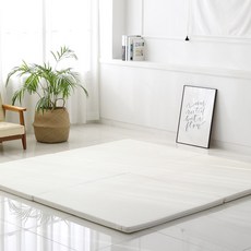 본베베 유아용 거실 4단 항균 폴더매트, 퓨어라이트크림