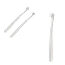 Long Live The Pet寵物快樂美容奈米羊毛寵物牙刷, 白色的, 3個