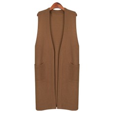 Loves Naira長版開襟素色針織背心