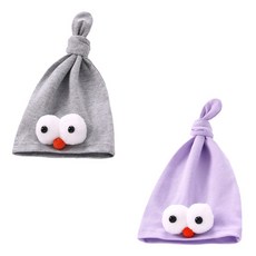 多色眼睛造型帽組 2入