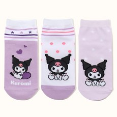 兒童三麗鷗角色酷洛米短筒襪3雙組
