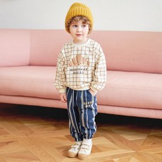 BERRYMAY 男童格紋可頌上下套裝