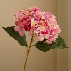 그린허그 조화 수국 가지, 로즈레드, 2개 로즈레드, 2개