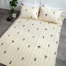 캐터스 순면 온수매트 커버, 라이트베이지