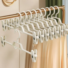 에스제이 공간활용 자국없는 논슬립 바지걸이, 화이트, 10개