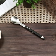 보겐 국산 스퀘어 솔렌 커트러리 티스푼, 블랙, 1개