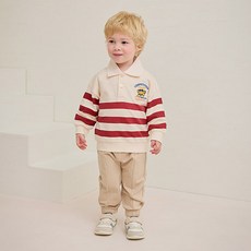 milkmile 運動風泰迪熊條紋上下套裝