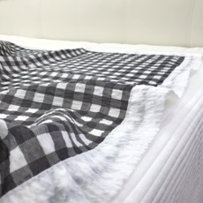 코잠데이 여름 시어서커 홑이불, 체크 블랙