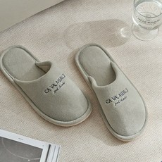 DECOVIEW 男性用飯店文字室內拖鞋, 1個, 灰色