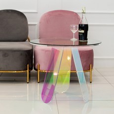 GM퍼니쳐 스펙트라 홀로그램 테이블 600, 레인보우오로라