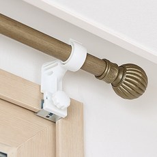 SERYUHOME 經典窗簾桿 25mm + 免打孔掛環 3入組, 金色