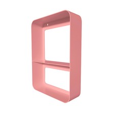 J-Life Tender 大尺寸浴室黏貼式置物架 小型 + 黏貼掛鉤 2入, 粉紅色, 1套