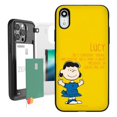 스누피 스토리 마그네틱 미러카드 포켓 휴대폰 케이스