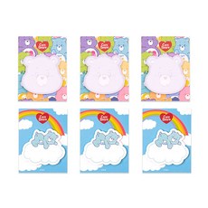 Care Bears LUCALAB 自黏便條紙 2款 x 3入 D套組, 愛生氣熊 + 藍天, 1套