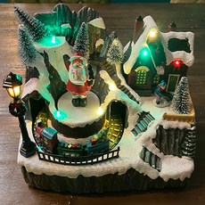 瑪西金盞菊 聖誕雪景聖誕老人花園音樂盒 18cm, 混合色, 18cm, 1個