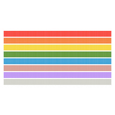 WANNATHIS 彩色檢查膠帶套組 8 10m x 15mm, 混色, 1套