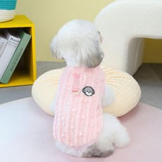 PASTEL PET 狗狗柔軟幼犬超細纖維T恤, 粉紅色